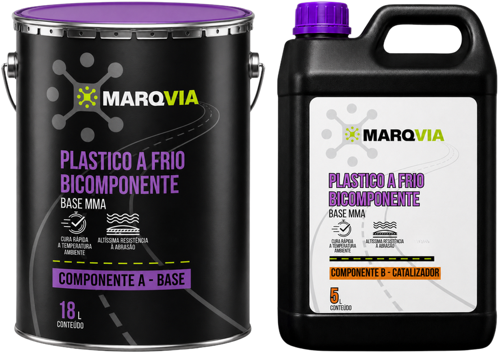 Plástico a Frio Bicomponente Marqvia, componentes A e B