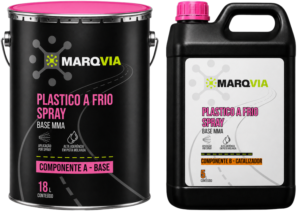 Plástico a Frio Spray Marqvia, componentes A e B